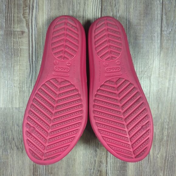 Crocs Sanrah Circle Slide Sandal Womens Size 5 Pink Raspberry Oyster - Picture 9 of 12